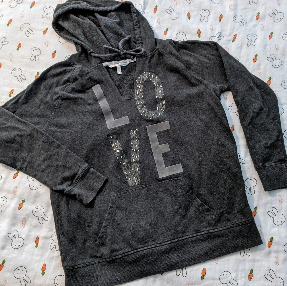 LOVE💗VS charcoal pullover hoodie